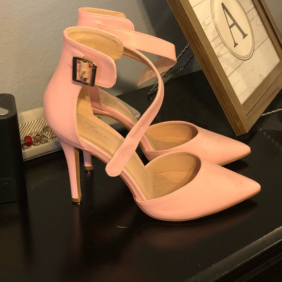 Pink Strapped Pumps - Picture 3 of 5